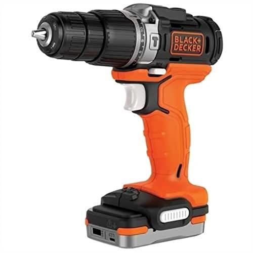 BLACK+DECKER BDCHD12S1-QW - Perceuse à percussion sans fil 12V avec 1 batterie