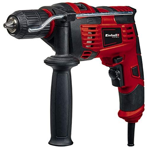 Einhell TC-ID 720/1 E: Perceuse à percussion (720 W, mandrin auto-serrant 13 mm, variateur électronique, rotation avant et arrière, poignée additionnelle)